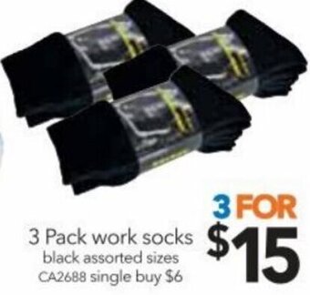 Cheap as Chips 3 Pack Work Socks offer