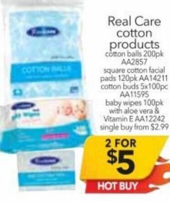 Cheap as Chips Real Care Cotton Products offer