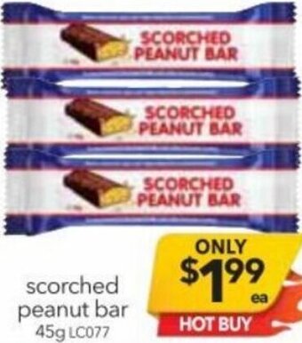 Cheap as Chips Scorched Peanut Bar 45g offer