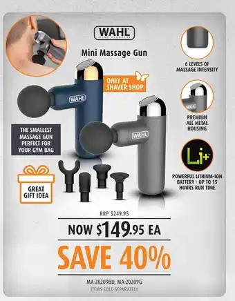 Shaver Shop Wahl mini massage gun offer