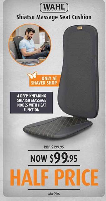 Wahl shiatsu massage seat cushion