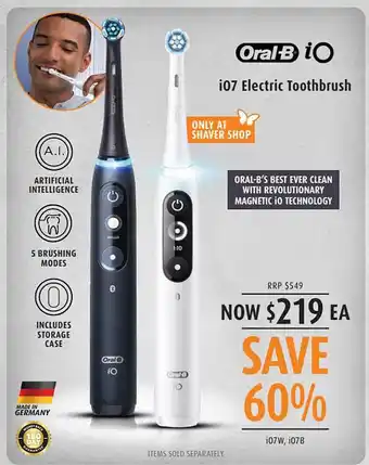 Shaver Shop Oral-b io7 electric toothbrush offer