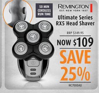 Shaver Shop Remington ultimate series rx5 head shaver offer