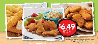 Spudshed Quality food crumbed chicken zoobies bites nuggets and tenders offer