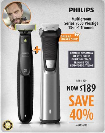 Shaver Shop Philips multigroom series 9000 prestige 13-in-1 trimmer offer