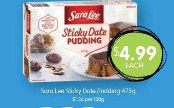 Spudshed Sara lee sticky date pudding offer