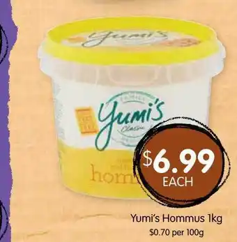 Spudshed Yumi's hommus offer