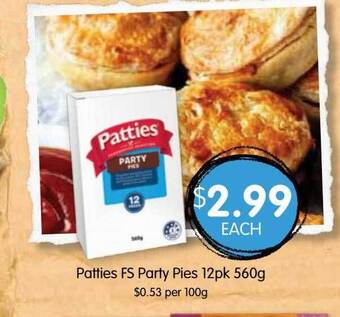 Spudshed Patties fs party pies offer