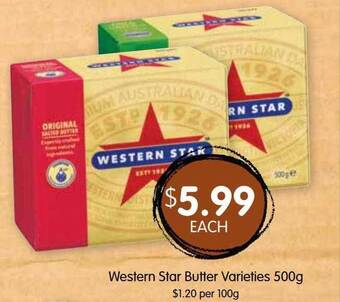 Spudshed Western star butter varieties offer
