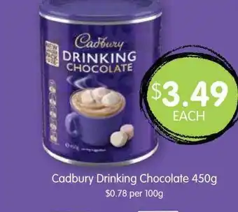 Spudshed Cadbury drinking chocolate offer