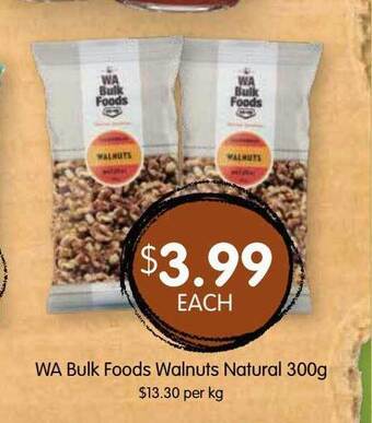 Wa bulk foods walnuts natural