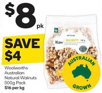 Woolworths Woolworths australian natural walnuts offer