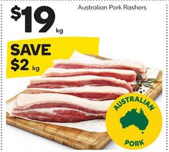 Woolworths Australian pork rashers offer