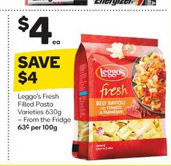 Woolworths Leggo's fresh filled pasta offer