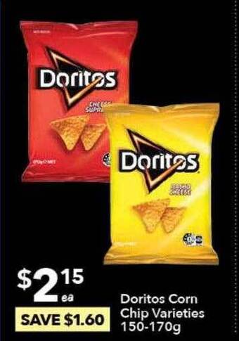 Ritchies Doritos corn chip varieties offer