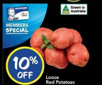 Loose red potatoes