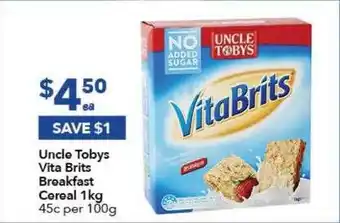 Uncle tobys vita brits breakfast cereal