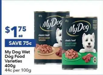 Ritchies My dog wet dog food varieties offer