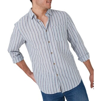 BIG W Allgood. mens linen blend shirt - blue offer