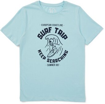 BIG W Brilliant basics kids print tee - sky blue offer