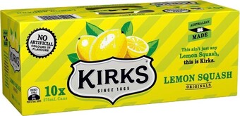 BIG W Kirks club lemon squash 10 pack 375ml offer