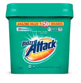 BIG W Biozet attack front and top loader laundry powder 6kg offer