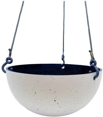 BIG W Brunnings oxalis hanging pot 25cm - white marble offer