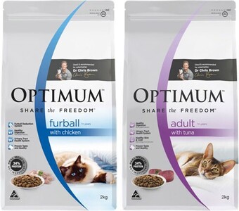 BIG W Optimum dry cat food varieties 2kg offer