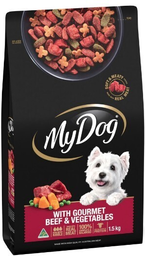 BIG W My dog gourmet beef & vegetables dry dog food 1.5kg offer
