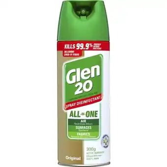 BIG W Glen 20 all-in-one disinfectant sprays 300g* - original offer