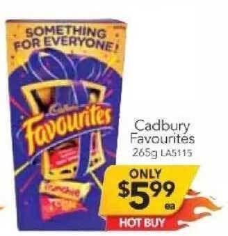 Cheap as Chips Cadbury favourites offer