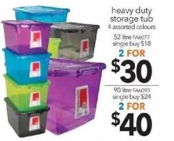 Cheap as Chips Heavy duty storage tub offer