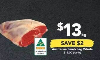 Drakes Australian lamb leg whole offer