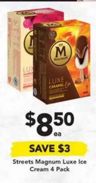 Drakes Streets magnum luxe ice cream 4 pack offer