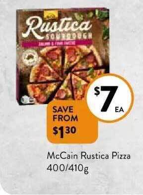 Foodworks Mccain rustica pizza offer