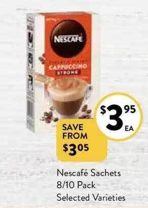 Foodworks Nescafé sachets offer