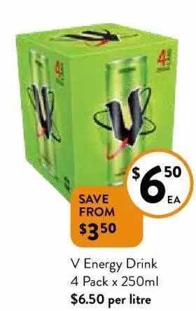 Foodworks V energy drink offer