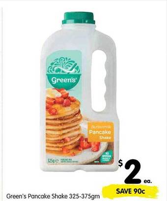 Spar Green's pancake shake offer