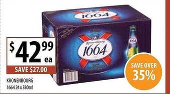 Supabarn Kronenbourg 1664 24x330ml offer