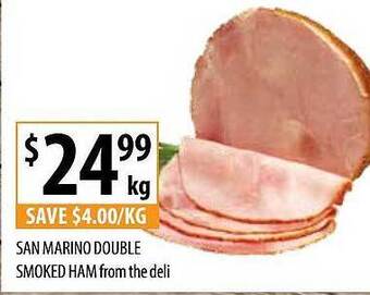 Supabarn San marino double smoked ham from the deli offer