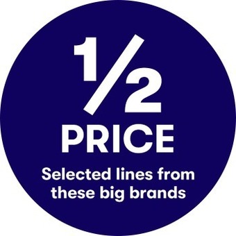 BIG W 1/2 price on selected lines from these big brands offer