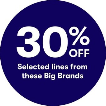 BIG W 30% off selected lines from these big brands offer
