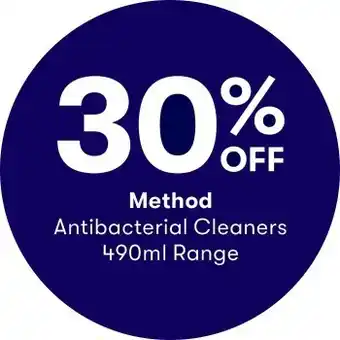 BIG W 30% off method antibacterial cleaners 490ml range offer
