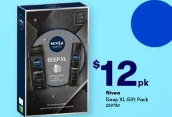 BIG W Nivea deep xl gift pack offer