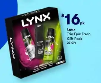 BIG W Lynx trio epic fresh gift pack offer
