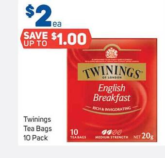 Foodland Twinings tea bags 10 pack offer