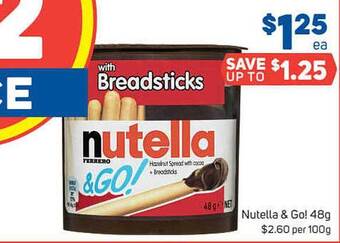 Foodland Nutella & go! 48g offer
