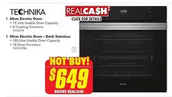 The Good Guys 60 cm electric oven, 90 cm electric oven-dark stainless offer