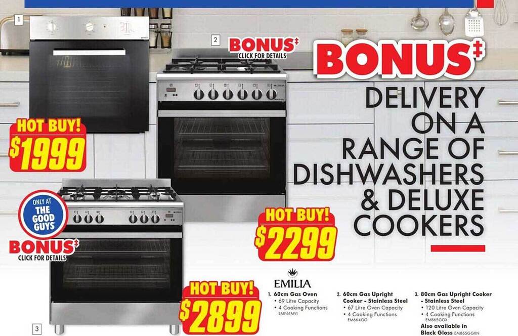 Emilia 60 cm gas oven, 60 cm gas upright cookerstainless steel, 80 cm