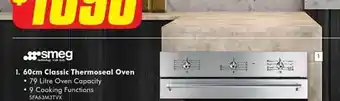 The Good Guys Smeg 60 cm classic thermoseal oven offer